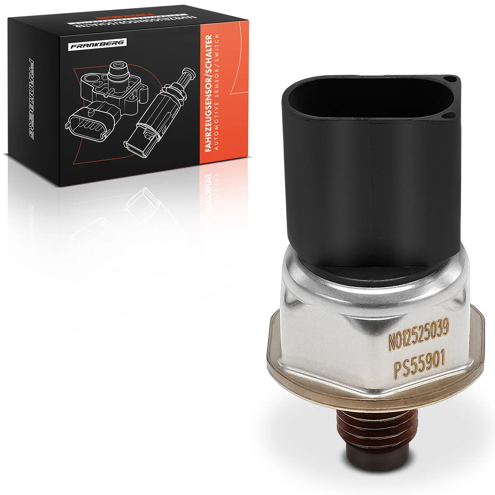 Frankberg 1x Sensor Brandstofdruk voor Audi A4 8E A6 4F A8 4E Q7 4L Touareg 7L 2004-2011 55PP0901 059130758E