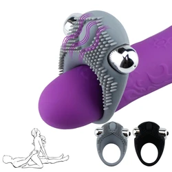 Reusable Penis Rings Vibrator Female Clitoral Stimulator Vibrators Male Delay Ejaculation Cock Ring Flirt Sex Toys for Couples