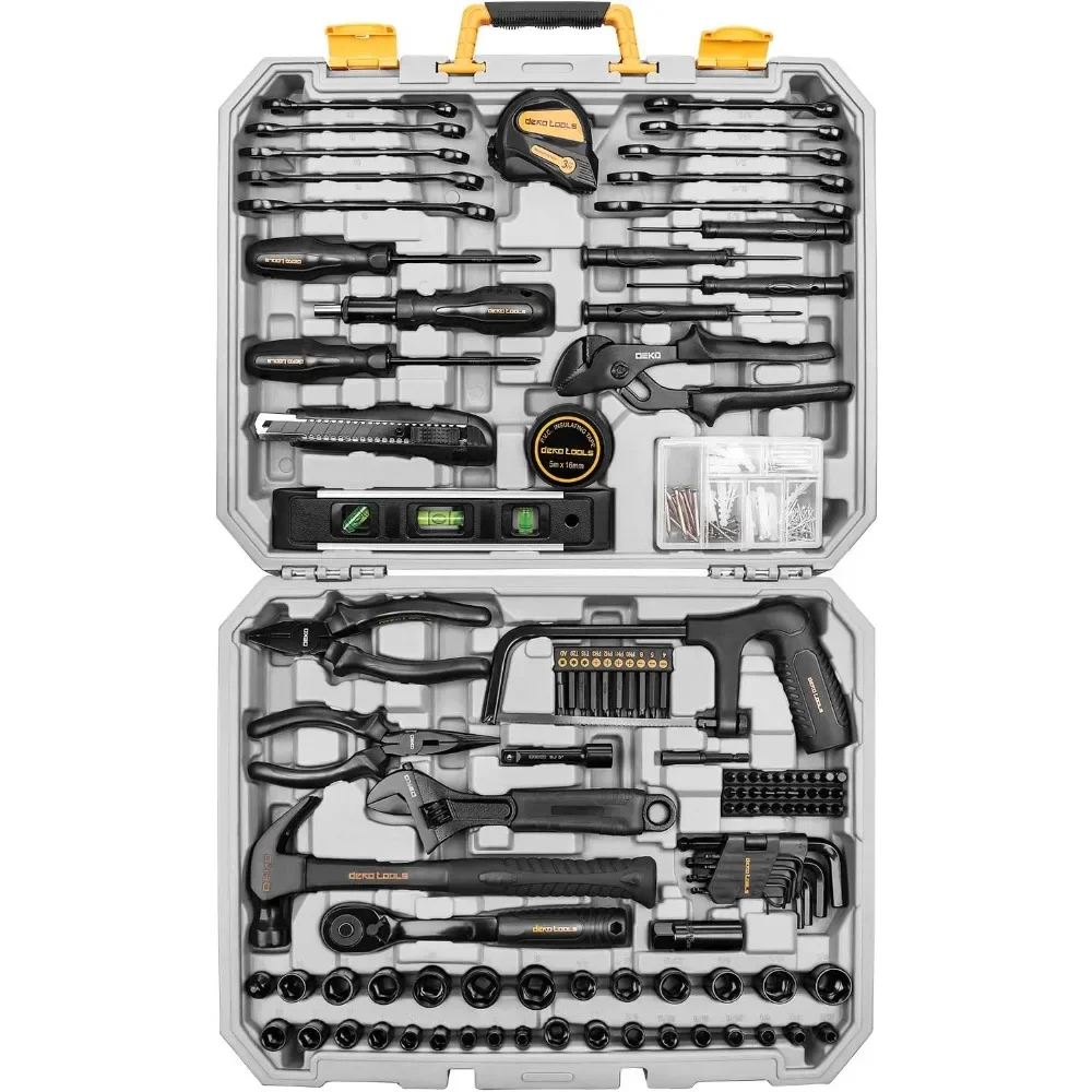 

218-Piece General Household Hand Tool kit, Professional Auto Repair Tool Set for Homeowner, General Household Hand