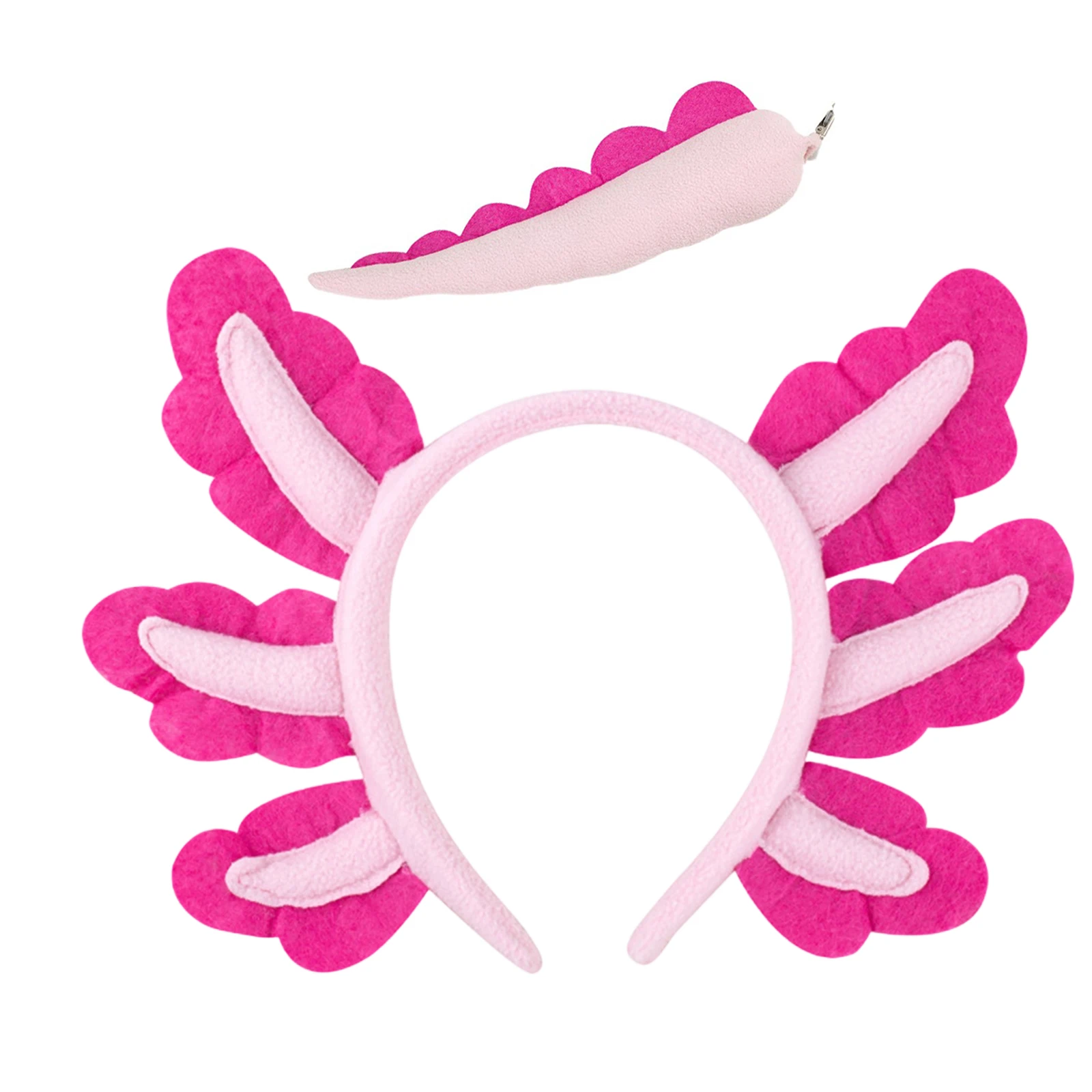 

Kids Cosplay Costume Accessories Cute Animal Newt Headband Tail Set Photo Props for Halloween Party