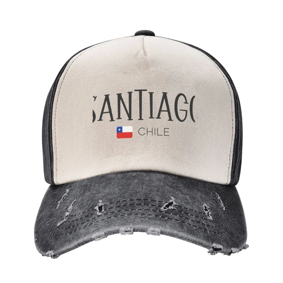 

Santiago - Chile Baseball Cap Golf Hat Sunscreen black Women's Beach Visor Men's