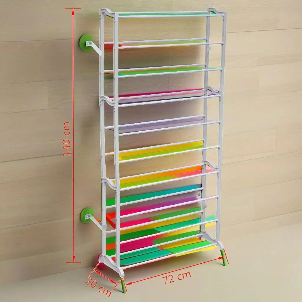 Sleek 2-Tier Shoe Rack Organizer - Space-Saving Storage Solution for Home & Entryway