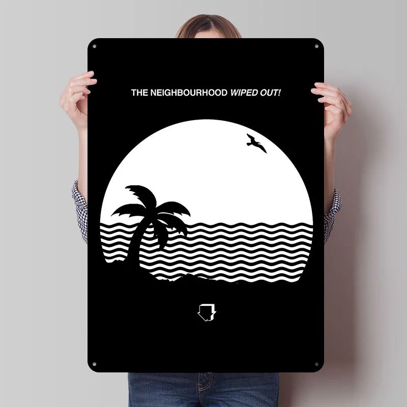 The Neighbourhood Wiped Out Blechschild Poster, personalisierte Retro-Wandkunst, Vintage-Metallschilder für Raumdekoration, Heimdekorationen