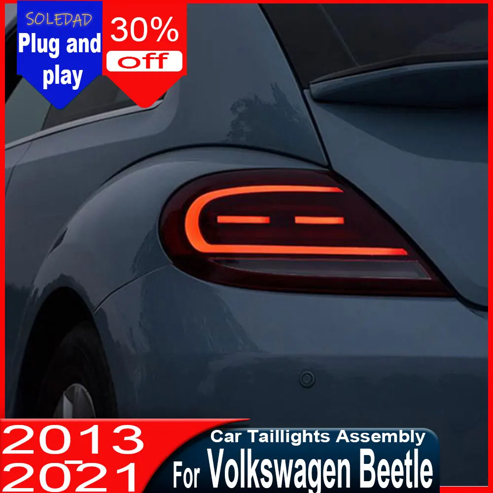 

Velo For Volkswagen Beetle 2013-2020 Tail Light Assembly Modified LED Driving Light Rear Taillight Car Back Lamp Accessory