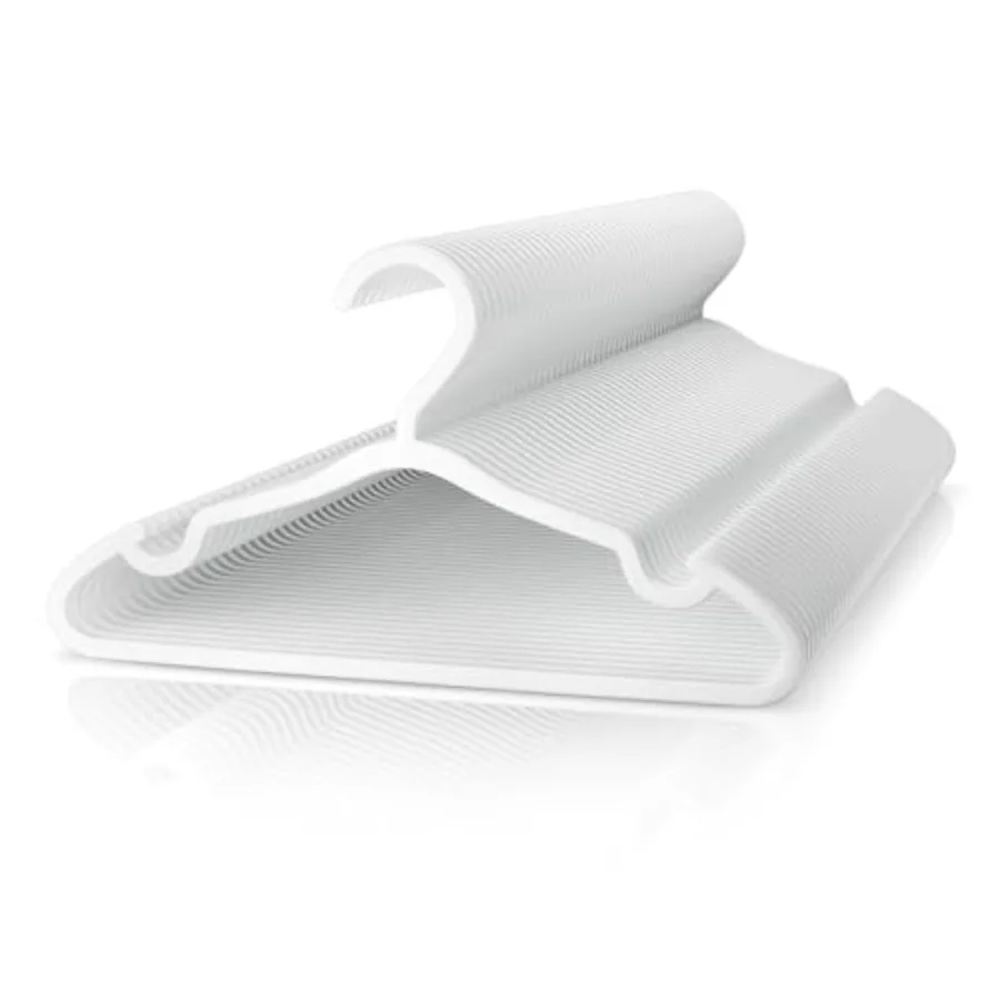 

Plastic Hangers - 50 Pack Non-Slip Baby Clothes Hangers for Closet Toddler and Newborn Clothing Pants Skirts Coats White