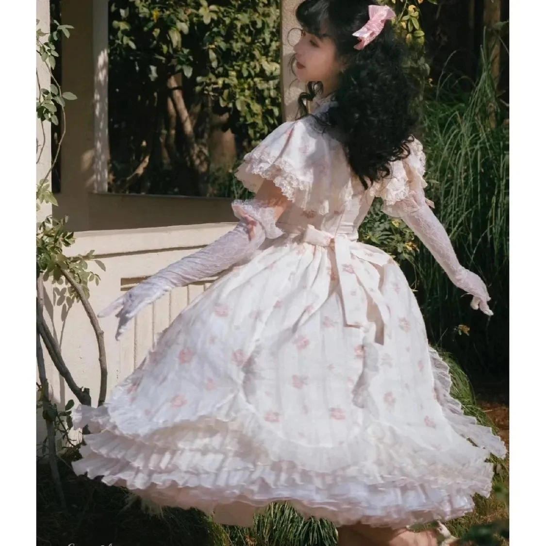 Palace Lolita Princess Dress Escape Lace Flower Fairy Summer Vintage Dress Kawaii Lolita Romantic Victorian Quinceanera Dresses