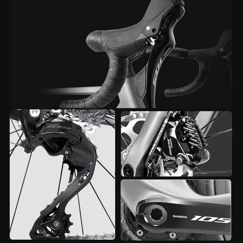 نسخة كاملة من كابل توجيه كابل داخلي لدراجة الطريق من ألياف الكربون وخفيف الوزن للغاية لنقل قرص الزيت للرجال والنساء