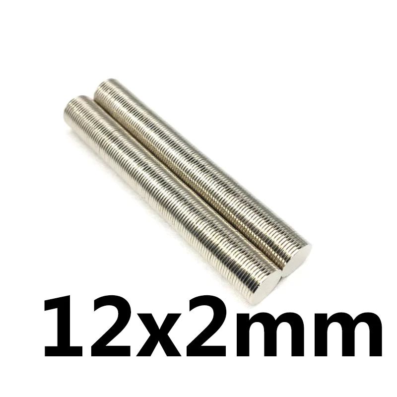 10/20/50pcs 12x2 Ima Neodymium Super Strong Neodymium Magnets Fridge Round Magnet Magneat Magnetti Very Strong Magnets For