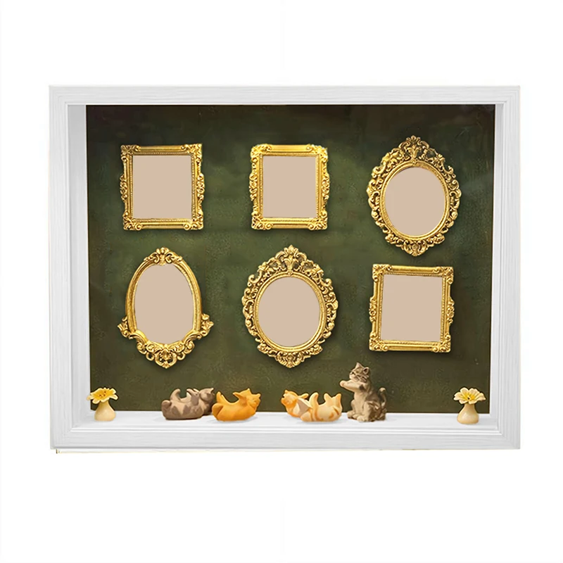 DIY Cat Silhouette Museum Box, LED Light Photo Display Case