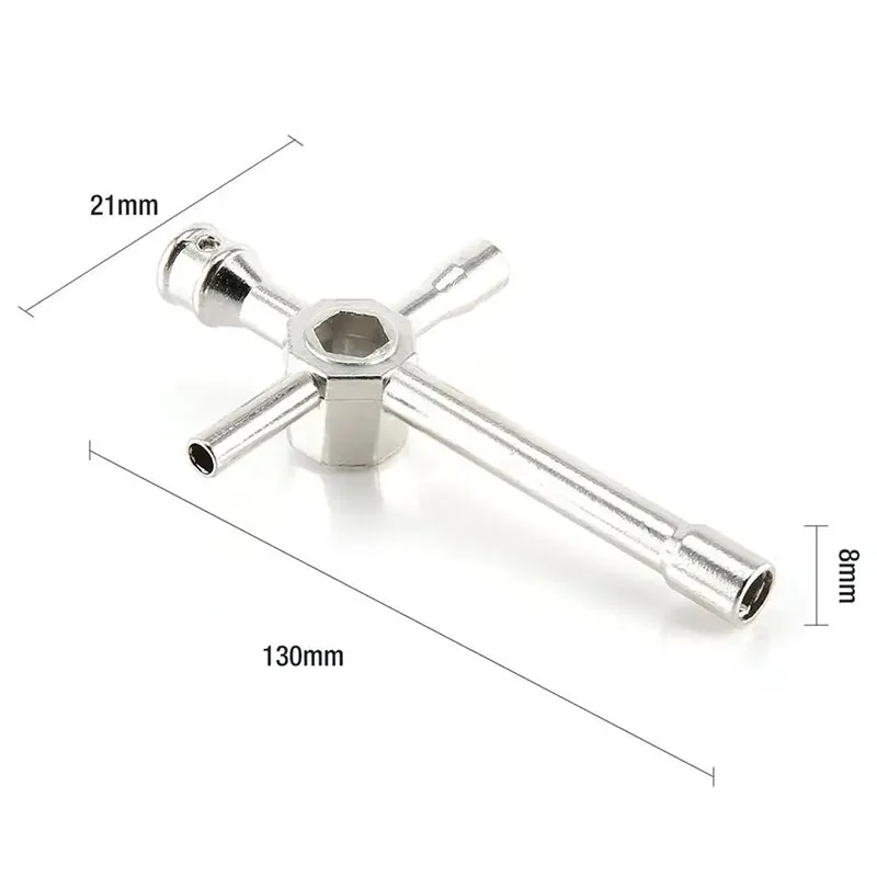 Grand Écrou Hexagonal en Alliage d'Aluminium RC 1/10, Douille de Clé 5.5mm, 7mm, 8mm, 10mm, 17mm, S118 pour HSP, Outils de Modèle de Voiture Télécommandée