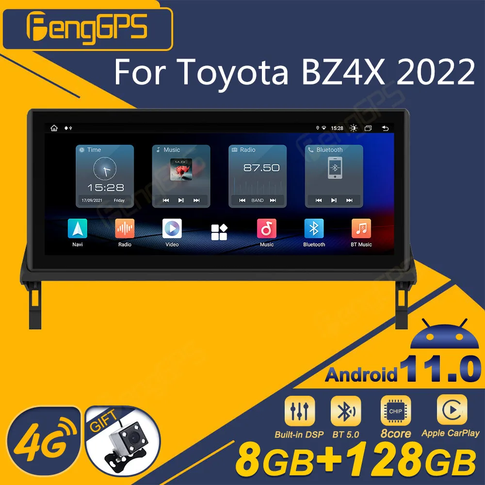 For Toyota BZ4X 2022 Android Car Radio 2Din Stereo Receiver Autoradio Multimedia Player GPS Navi Head Unit Screen