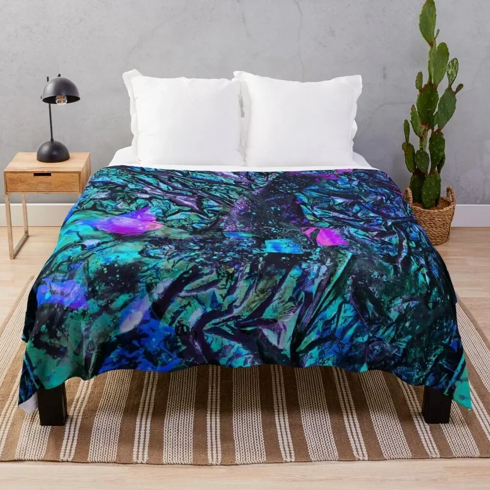 

Peacock Iridescent Throw Blanket Thermal Tourist Sofas sofa bed Blankets Thins Shaggy Blankets
