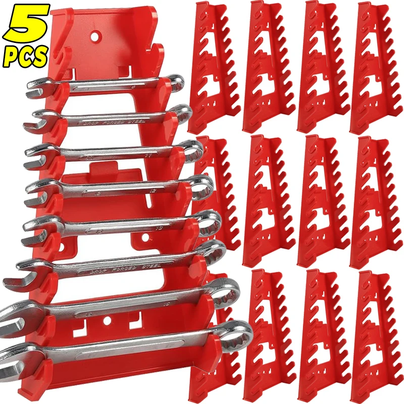 

1/5 шт. органайзер для гаечных ключей, пластиковый органайзер для гаечных ключей, лоток для головок, инструменты для хранения, многослотовая стойка для инструментов, держатели гаечных ключей