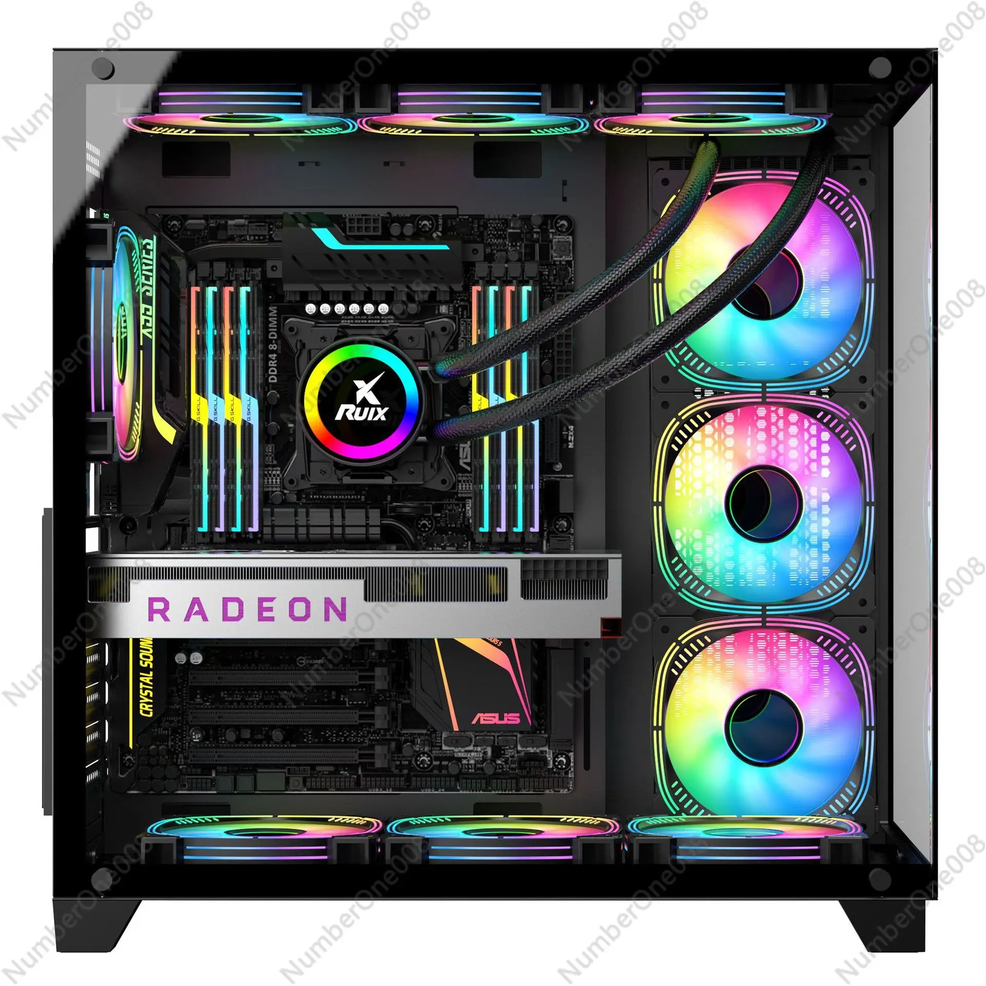 جهاز كمبيوتر مكتبي حديث الأكثر مبيعًا لعام 2025 USB3.0 حافظة كمبيوتر ATX Business E-sports Gaming