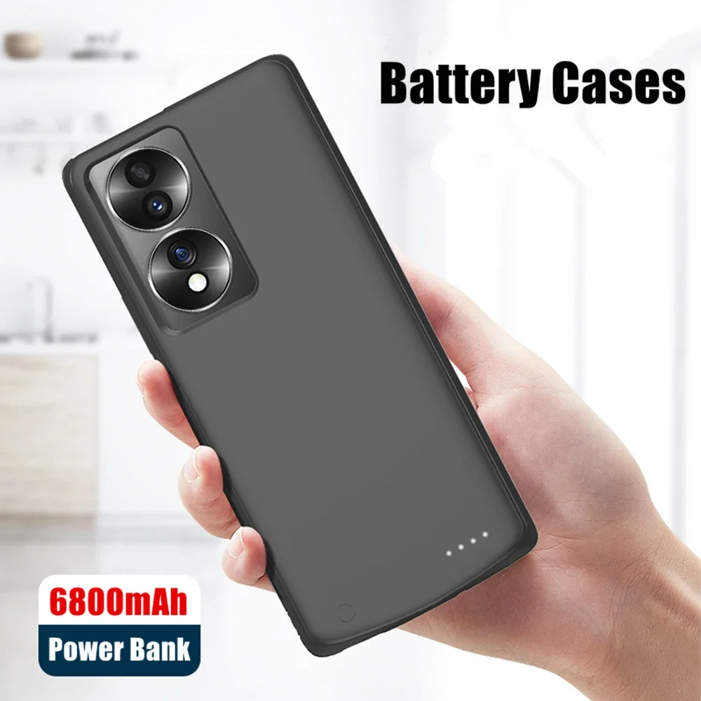 

For Honor 90 5G Battery Cases 6800mAh Portable Power bank External Battery Cover For Honor 90 Pro Charging Cover Spare battery