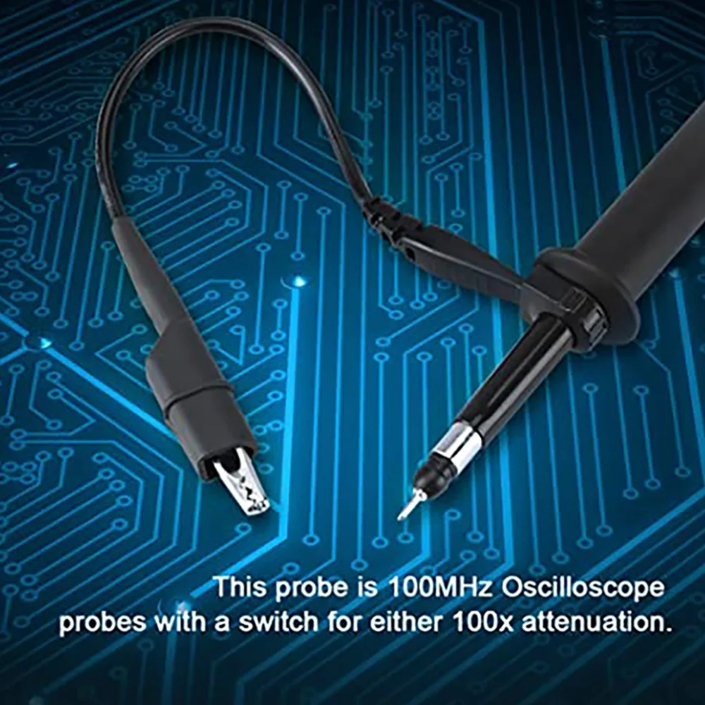 ABFKW P4100 Oscilloscope Probe 100:1 2KV High Voltage 100MHz Safety BNC Connector for Oscilloscope Adjustable Attenuation
