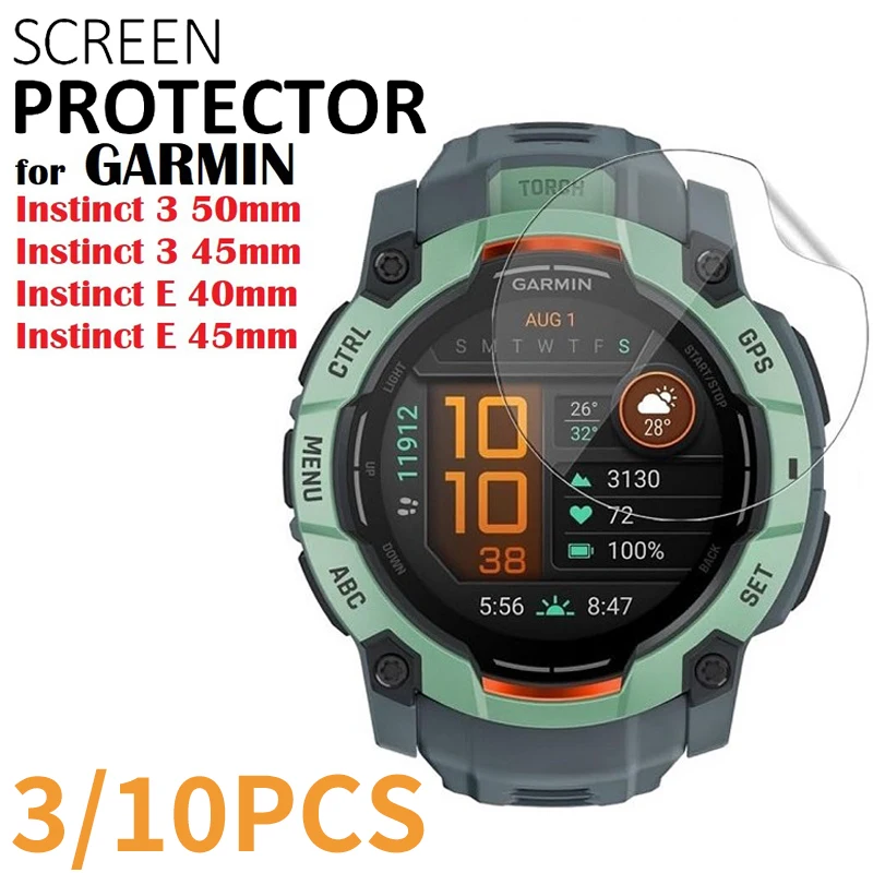 3/10PCS TPU Hydrogel Screen Protector Film for Garmin Instin