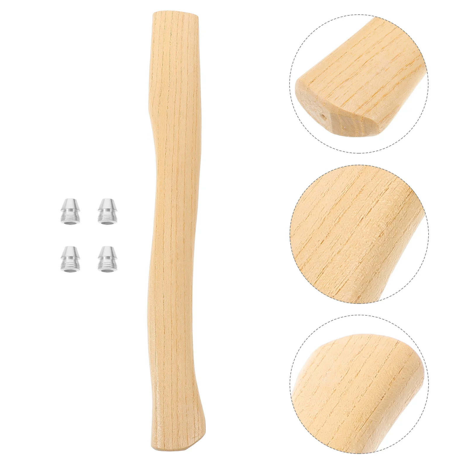 1Set Houten Bijlhandvat Stevige Vervanginggreep Geen Bramen Comfortabel Gebruik voor Brandhout Tuinieren Wandelen Jacht Houten Handvat