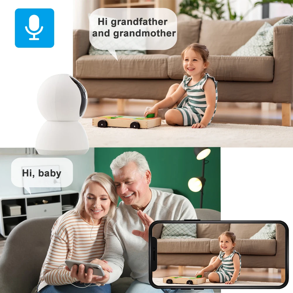Imagem -03 - Visão Noturna Câmera de Vídeo ip Webcam Wifi Ângulo 360 1080p Pode Falar de Volta Monitor de Segurança Doméstica Aplicativo Tuya Smartlife