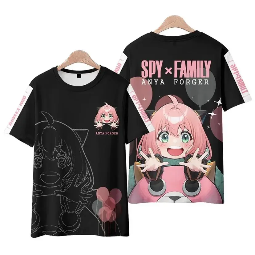 2024 Family 3D Print T-Shirts Anime Kawaii Girl Anya Forger Men Women Fashion Oversized T Shirt Harajuku Kids Tees Tops Clothes