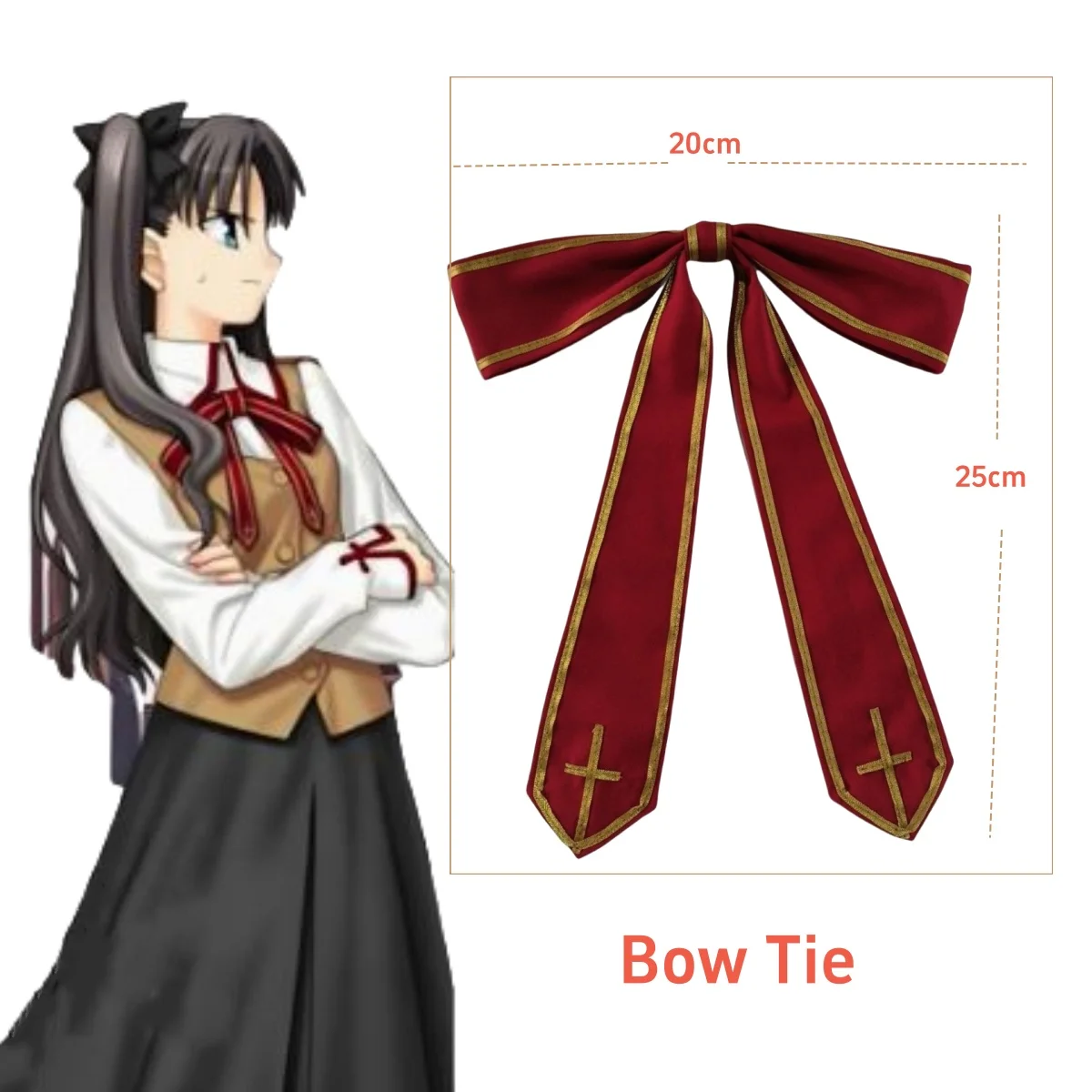 Anime Fate/stay Night Tohsaka Rin Matou Sakura JK Bow Tie Accessores for Cosplay Costume