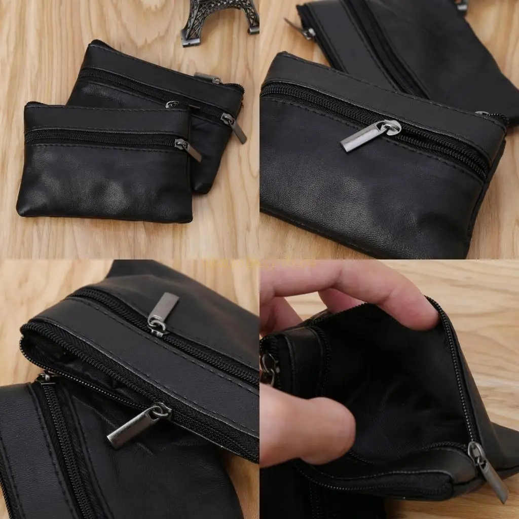 

X90D Men's Zipper Purses Coin Purse Cash Change Wallet for Key Holder Business Purses