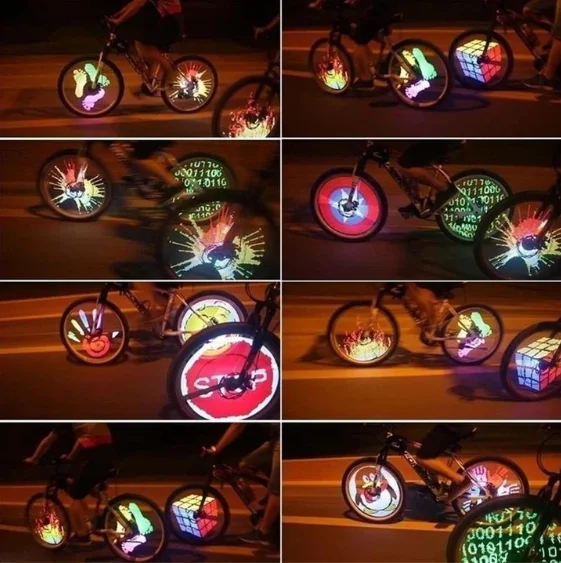 3D Bicycle Spoke LED Lights Bike Motorcycle Wheel Spoked light Protector Covers Pipe For Motocross Bicycle Bike Cool Accessories