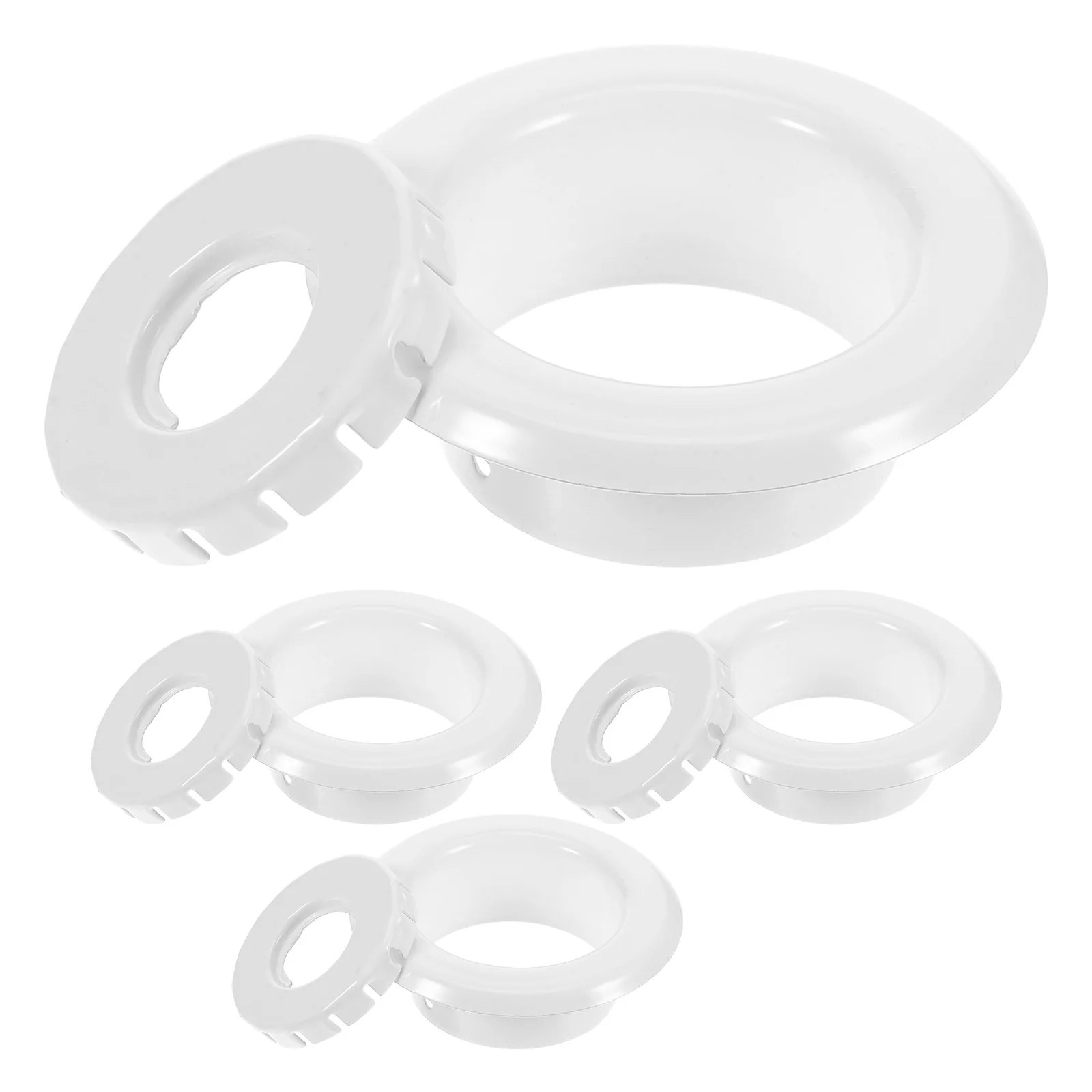 4Pcs Fire Sprinkler Escutcheon Protective Cover White Two-Piece Trim Plate for Ceiling Fire Sprinkler Head Two-Piece Cover Plate