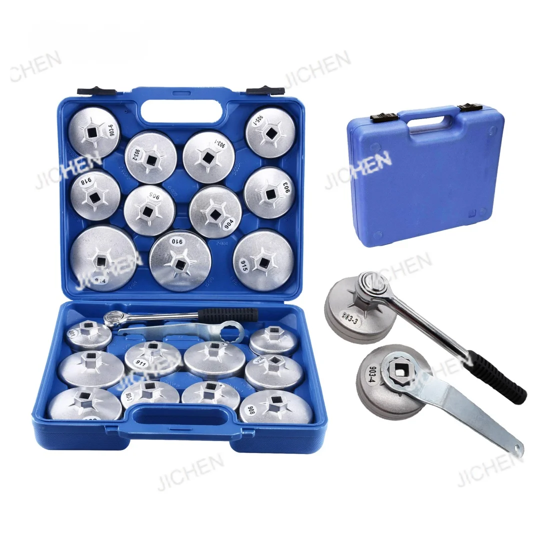 

For 23 Pcs/Set Car Oil Filter Cap Removal Wrench Socket Set 1/2" 12.5mm Ratchet Spanner Car Hand with Case Auto Remover Tool