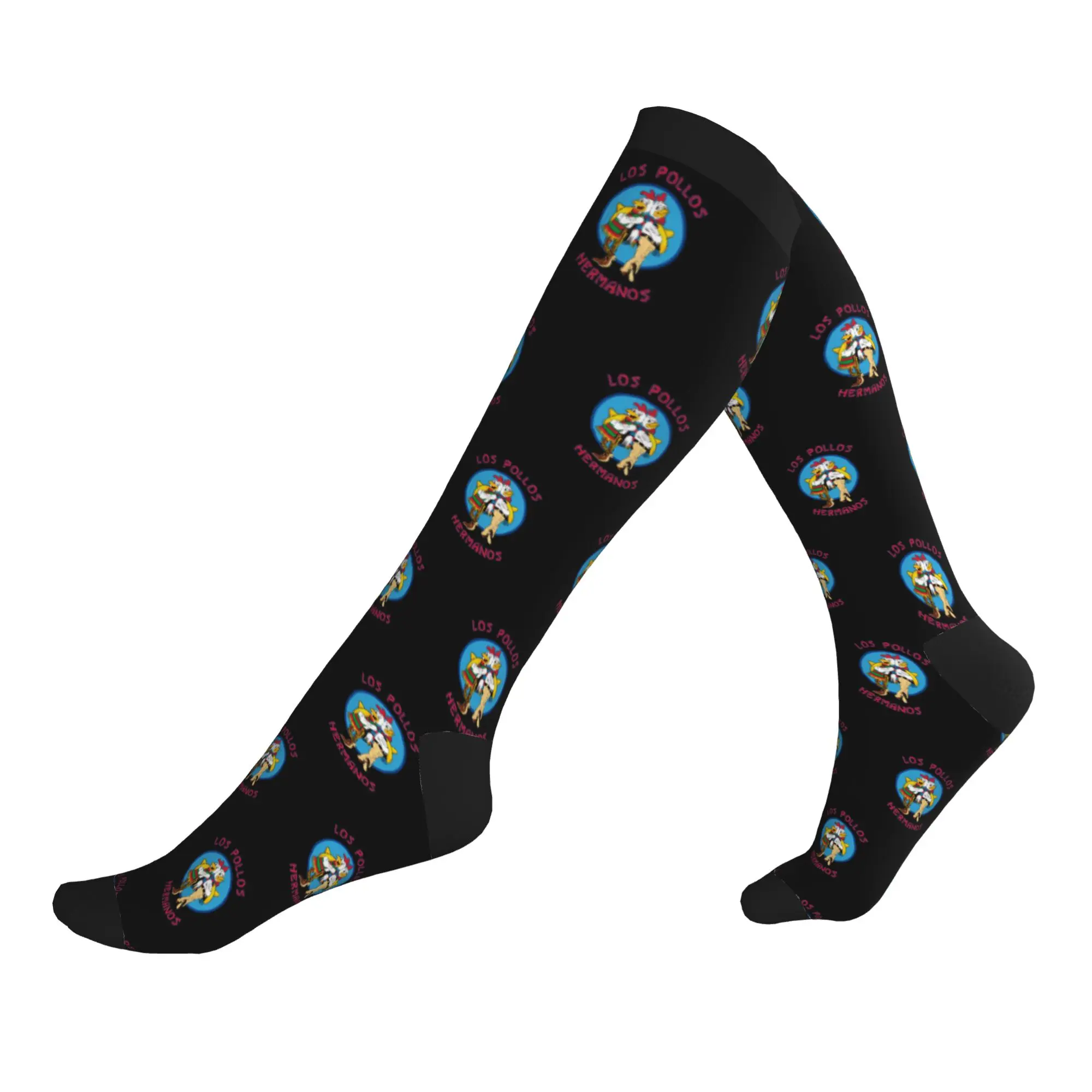 Los Pollos Hermanos Breaking Bad Socks for Men Women Stretchy Summer Autumn Winter The Chicken Brothers Sports Compression Socks