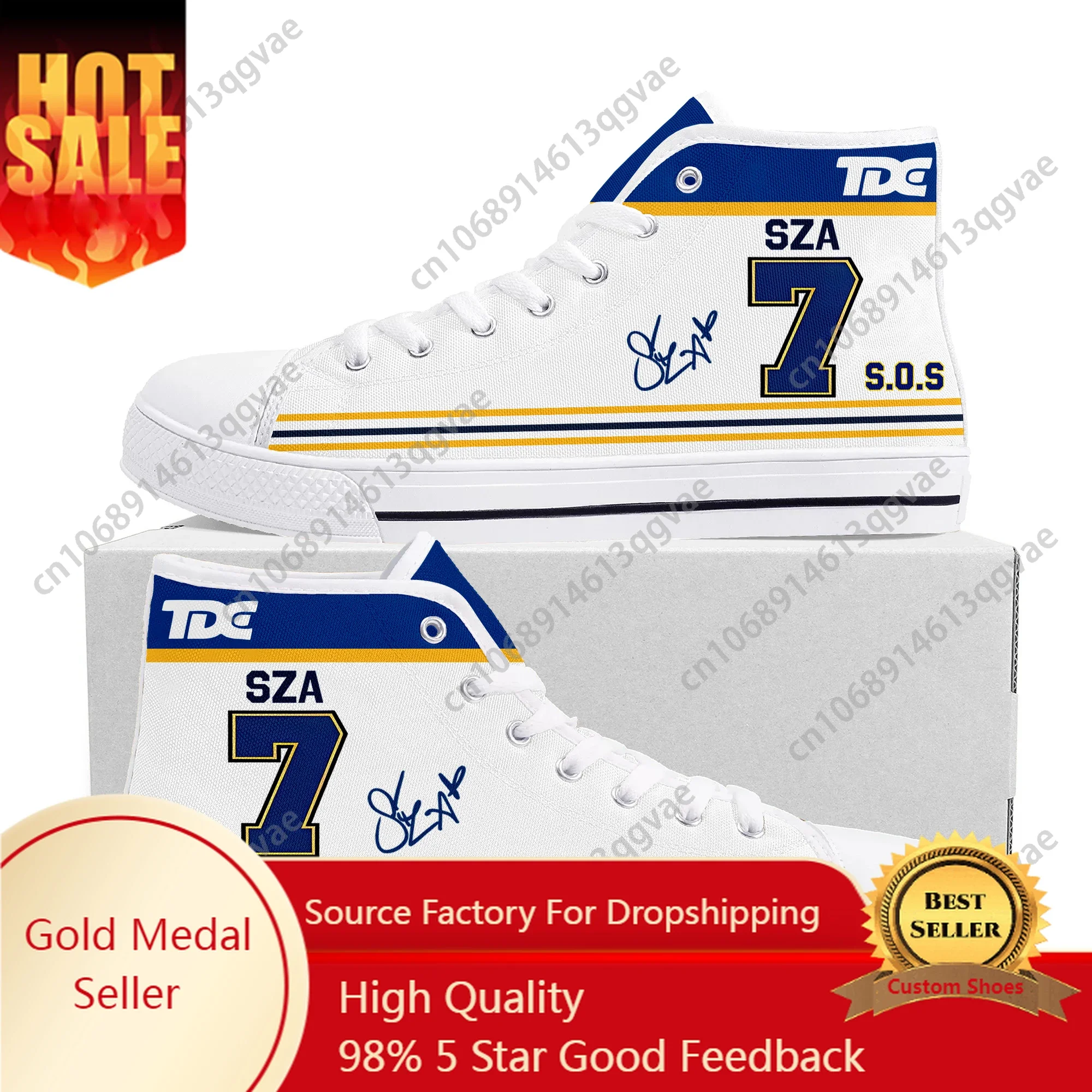 

Sza Music American Singer Kill Bill High Top High Quality Sneakers Mens Womens Teenager Canvas Sneaker Custom Made Couple Shoes