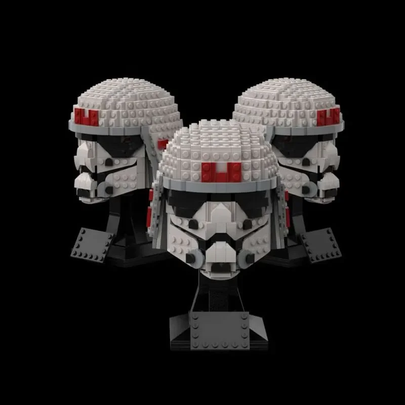 

567 шт. MOC научно-фантастический фильм (ЗВЕЗДЫЙ БАТЛ) кадетский имперский Ezra шлем серии строительные блоки модель фестиваль детский подарок