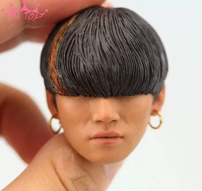 1/6 Scale Asian Korean Singer Kang Dae Sung Head Sculpt Trendy Male Head Carving Model for 12in Action Figure Collection Toy