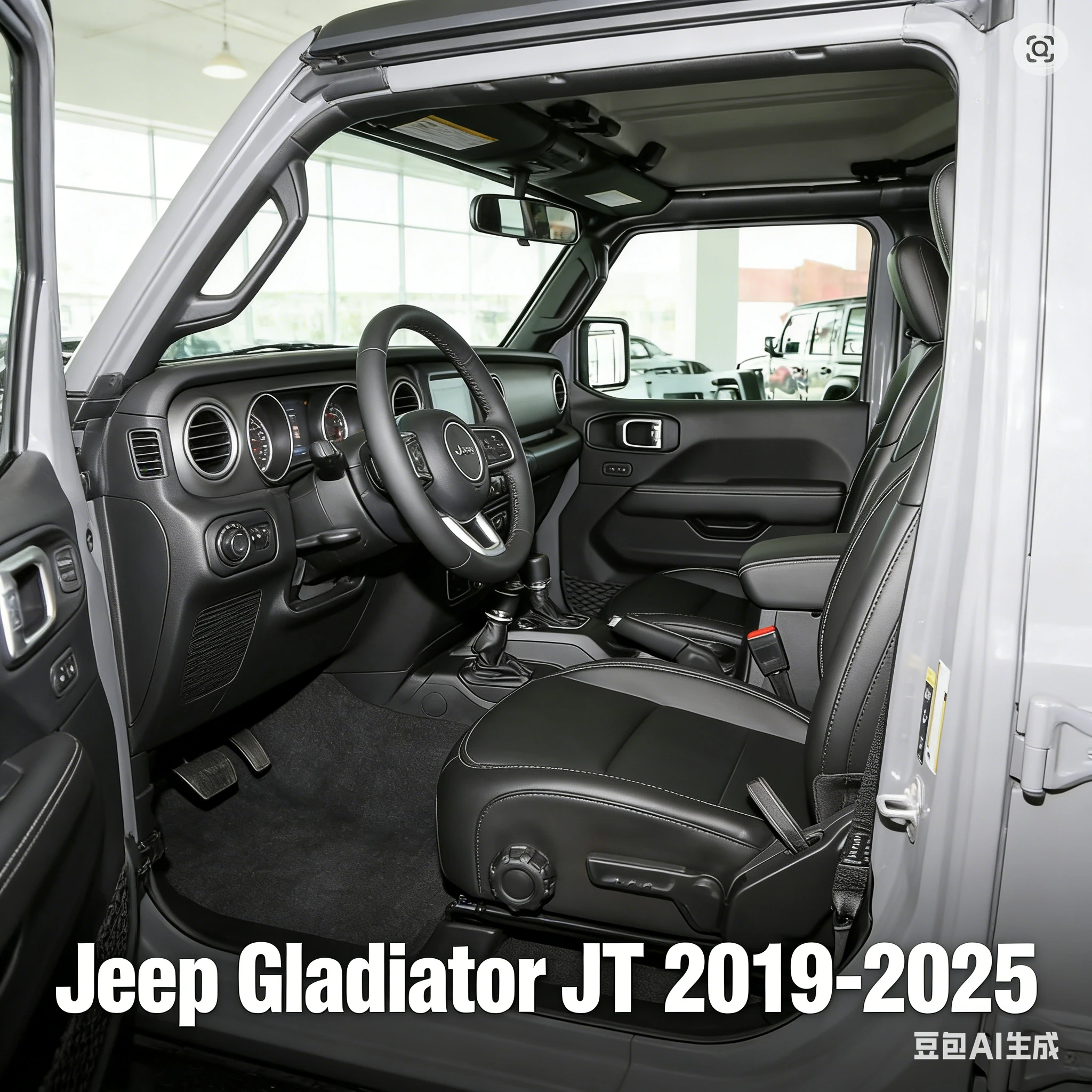 

Vegan Nappa Leather Custom Car Seat Covers Set for Jeep Gladiator JT 2019-2026, Waterproof Protector Auto Interior Accessories