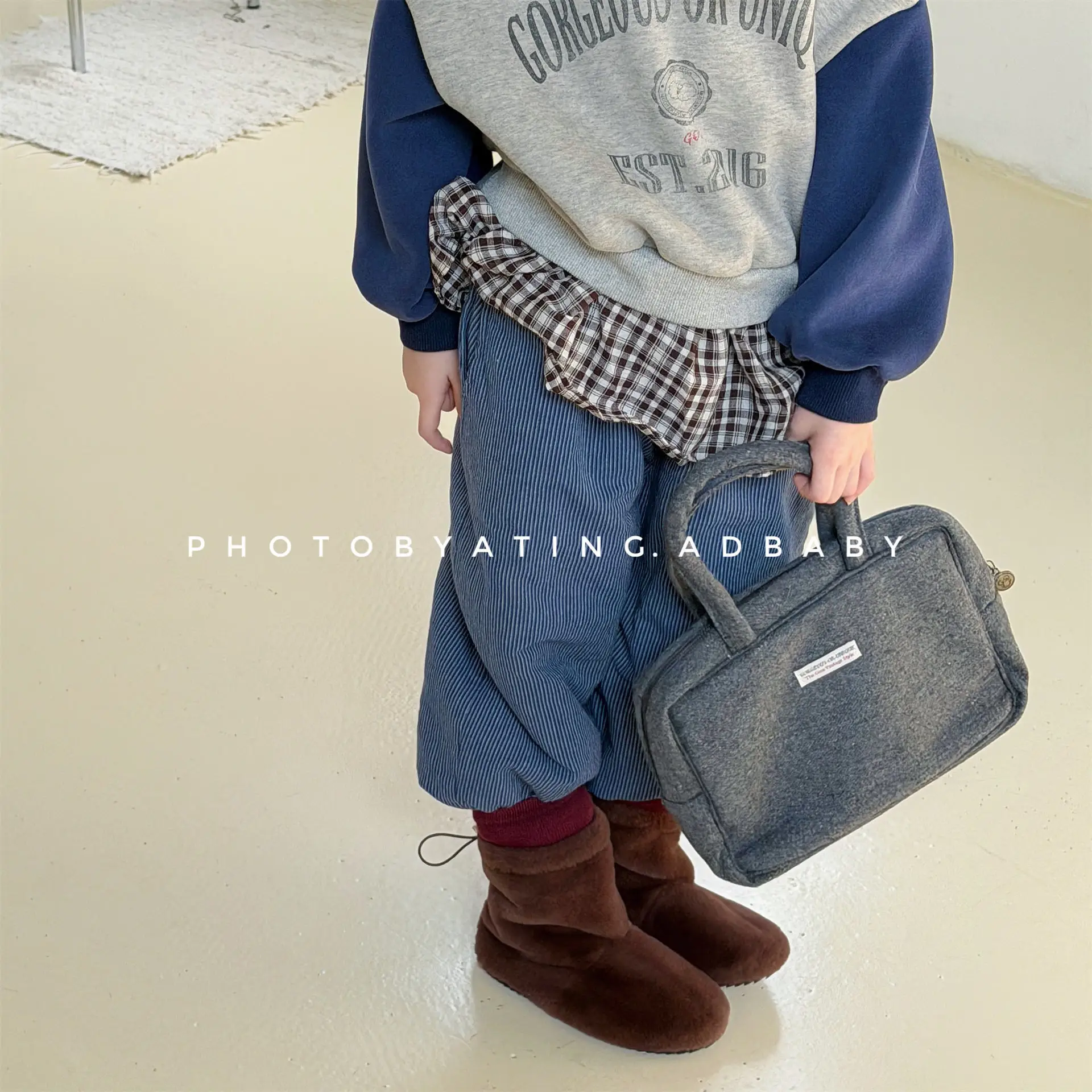 2025 Winter New Children Warm Pants Boys Girls Fleece Harem Pants Baby Plus Velvet Thick Casual Pants Fashion Kids Clothes