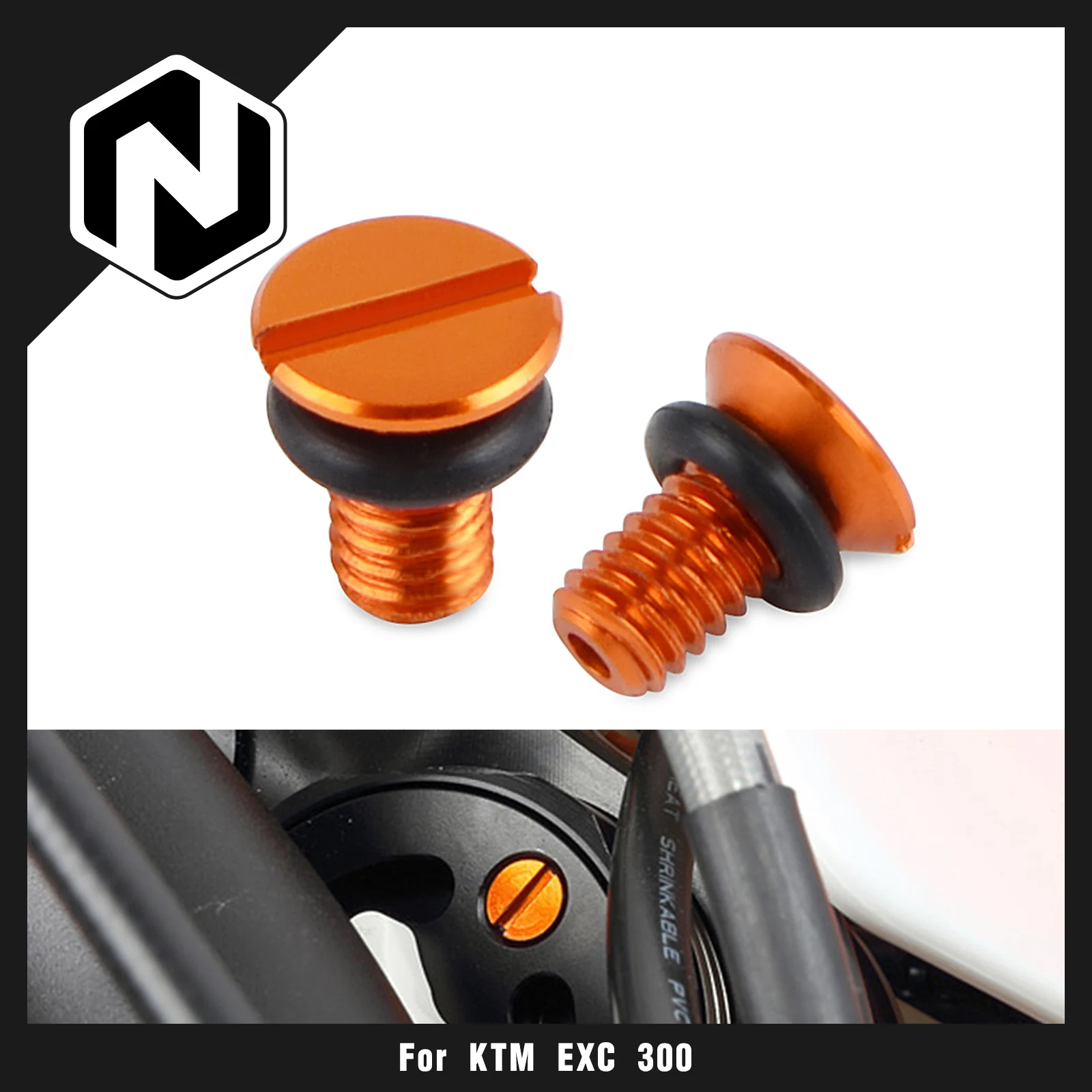 NICECNC For KTM EXC 300 2008-2022 M4 x 0.7 WP Front Fork Air Valve Cap Screw EXCF 350 XCW 500 08-22 SX 125 SXF 450 XC300 20-22
