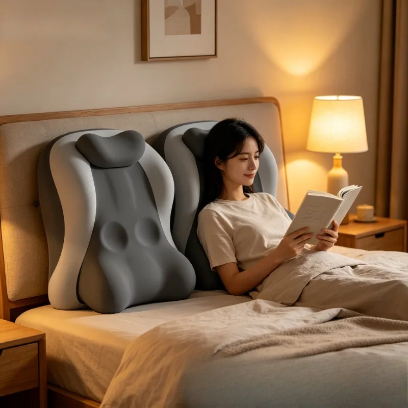 

Large Bed Back Cushion Neck Support Pillow for Reading Phone Using Sofa Rest