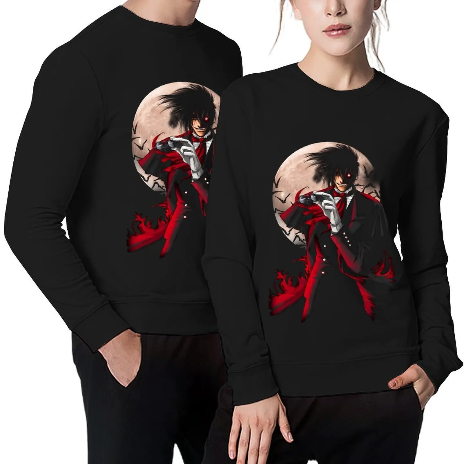 

Hellsing Dark Fantasy Anime Ultimate Alucards Pullover tracksuit men men clothing anime clothes pullover