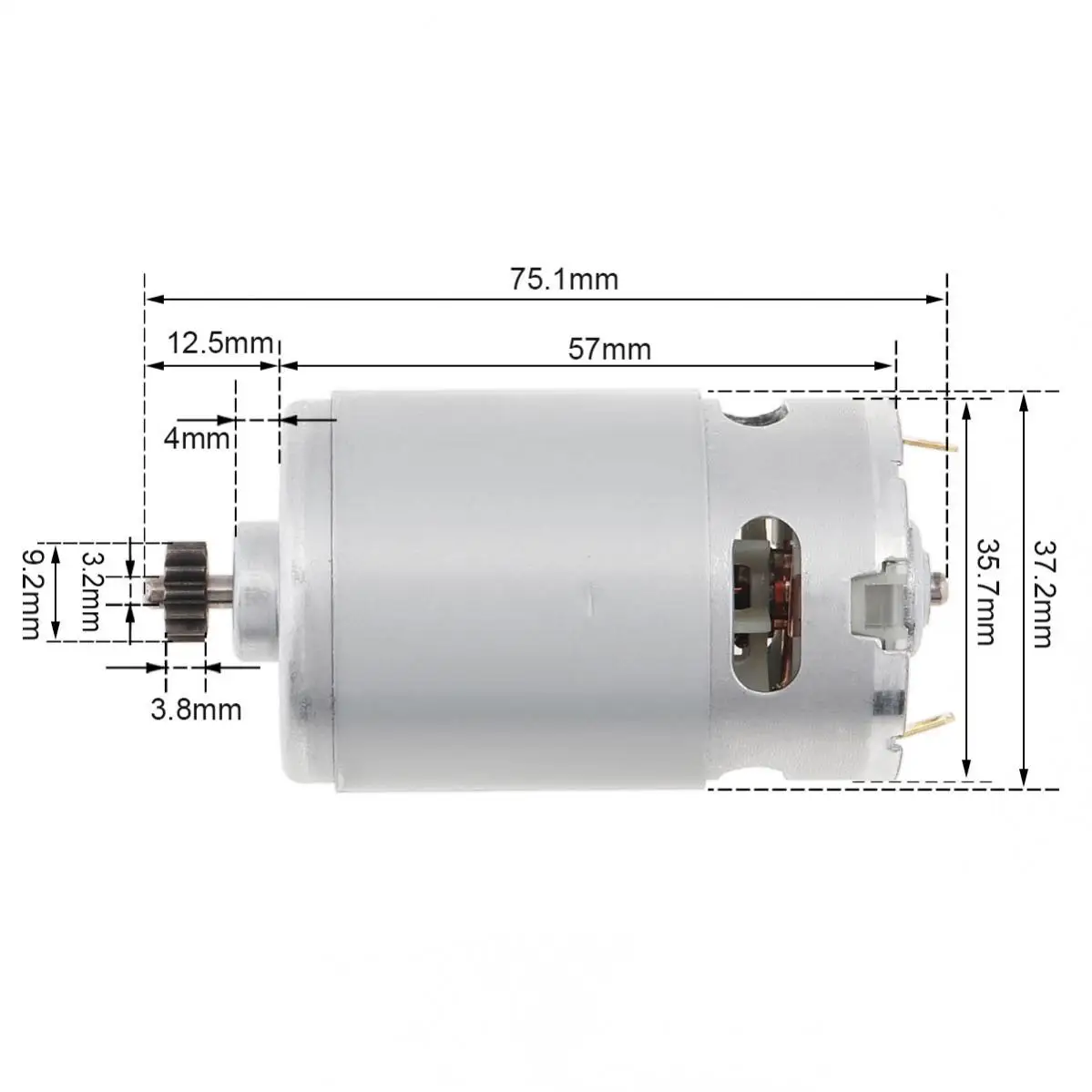 DC Motor 10.8-25V 21500-29000RPM High Speed Micro Motor for Electric Drill/ Electric Saw/Electric Screwdriver with 13 Teeth Gear