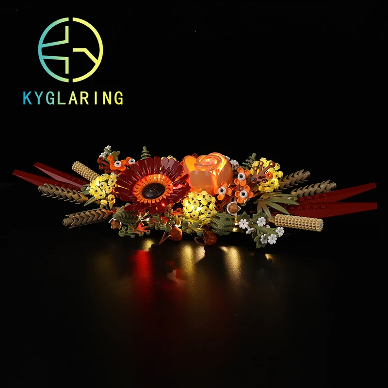 Kyglaring-Kit d'éclairage LED pour modèle de nuit de pièce maîtresse de fleurs séchées, blocs de construction non inclus, 10314