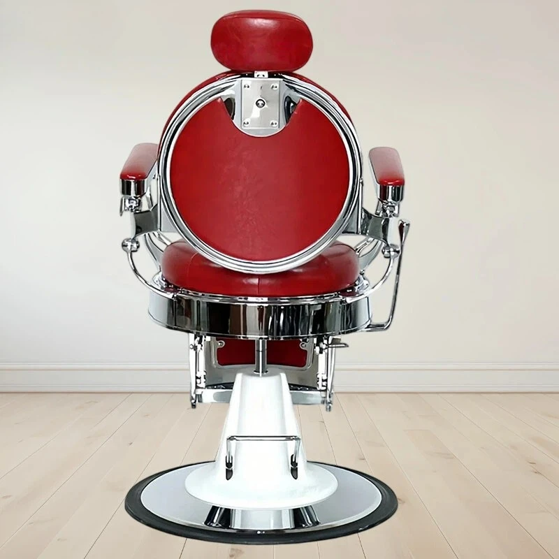 Antique Style Barber Shop Hair Shaving Chair Luxury Classic Black And Gold Hair Salon Chair Factory