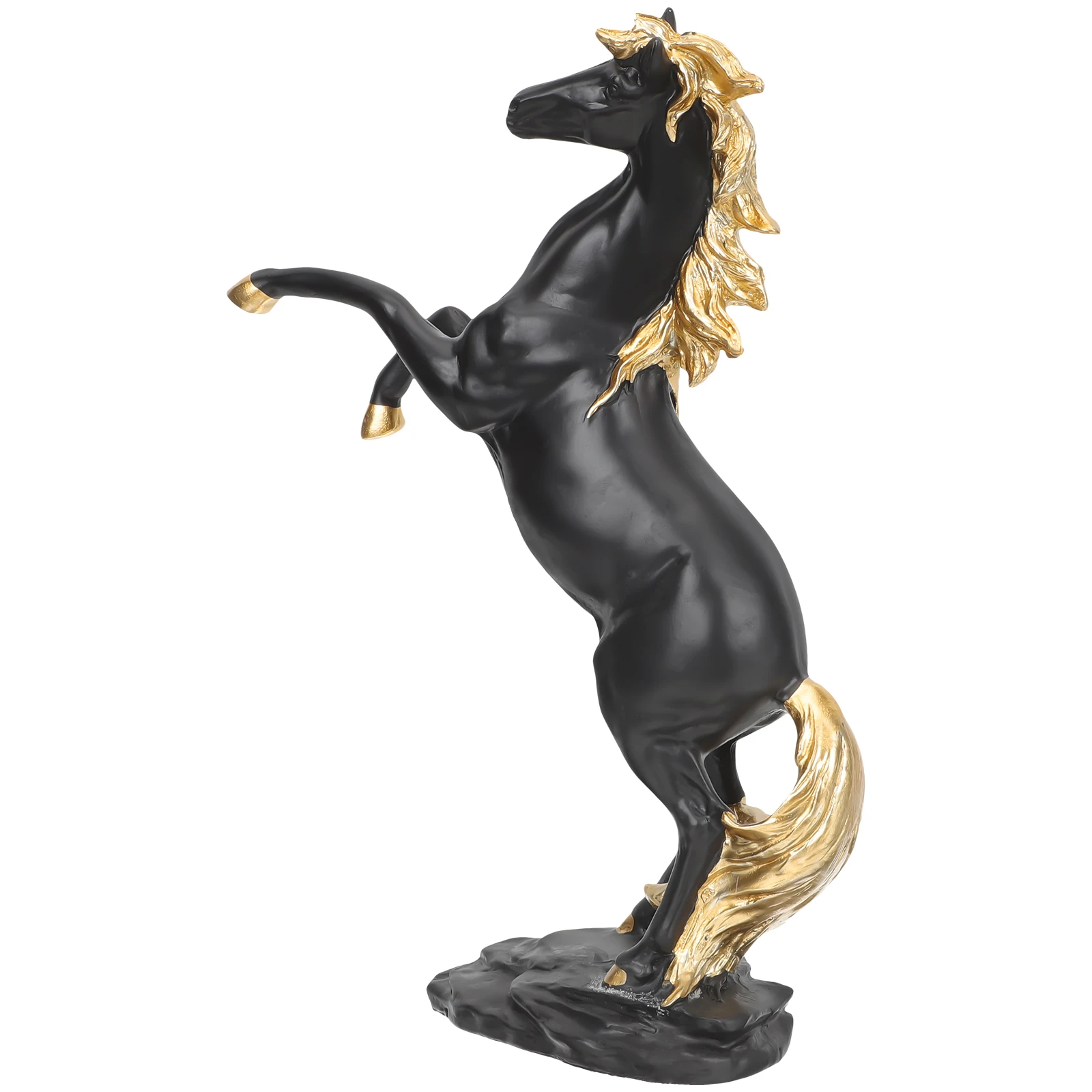 

Deluxe Resin Horse Ornament Standing Decorative Office Home Statuette Modern Style Desktop Adornment Gift For Friends Relatives