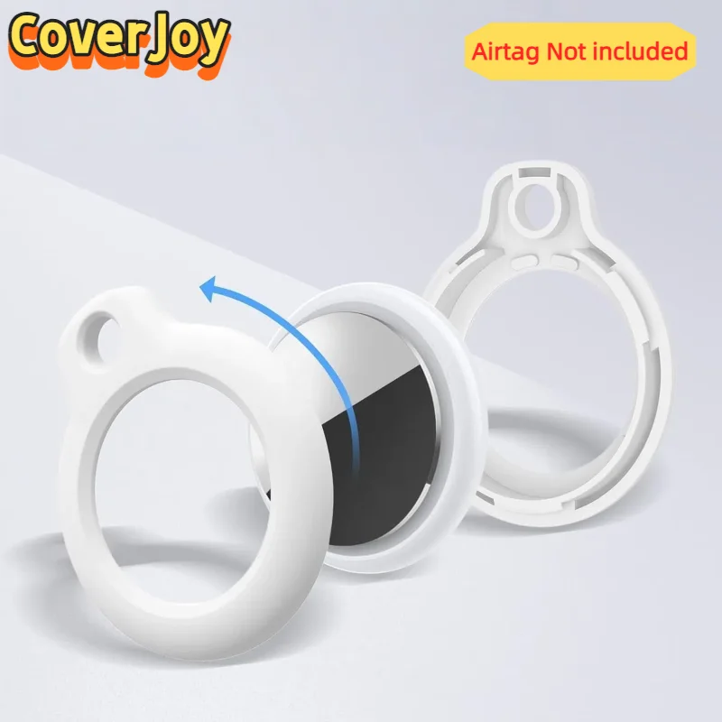 

CoverJoy Shockproof Waterproof Dustproof Case for AirTag Protective Hard PC Cover for Keys Luggage Pets Trackers