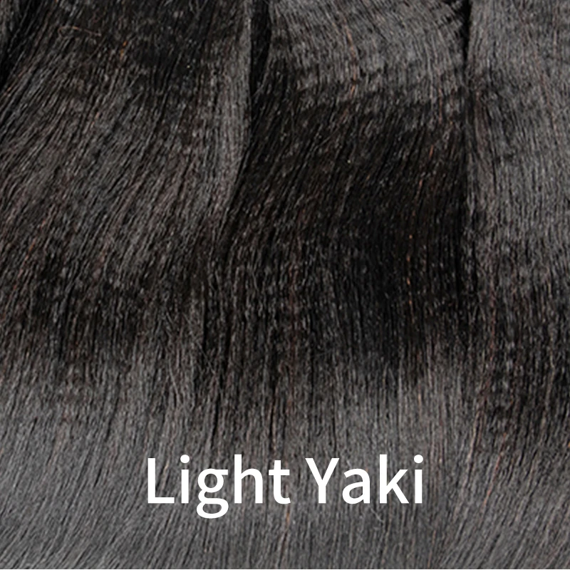 Licht Yaki Haar Bulk Extensions Zijde Geperst Yaki Recht Remy Menselijk Haar 12-26 50g/bundel DIY Materiaal Haar Bulk