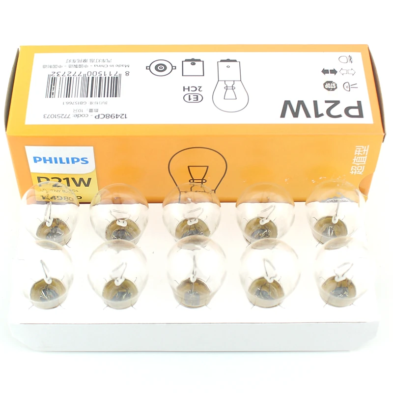 10pcs Philips P21W S25 BA15s 1156 Vision Turn Signal Lamps Original Car Fog Bulbs Standard Reverse Light 12498CP Wholesale view 6