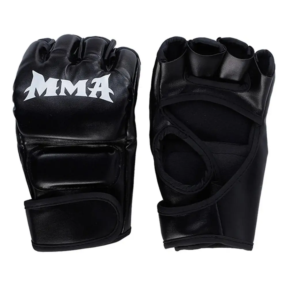 Half Finger Boxing Gloves New Wear Resistant Karate Muay Thai Training Punching Gloves PU Taekwondo Gloves for Men Women