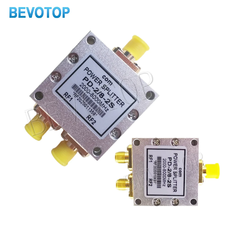 1PCS SMA Microstrip Power Splitter 2-8GHz RF Power Splitter Combiner WiFi 10W One Point Two