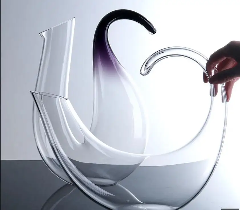 

Pure Handmade Lead-free Glass Crystal Decanter Wedding Party Wine Set Red Dispenser Bar