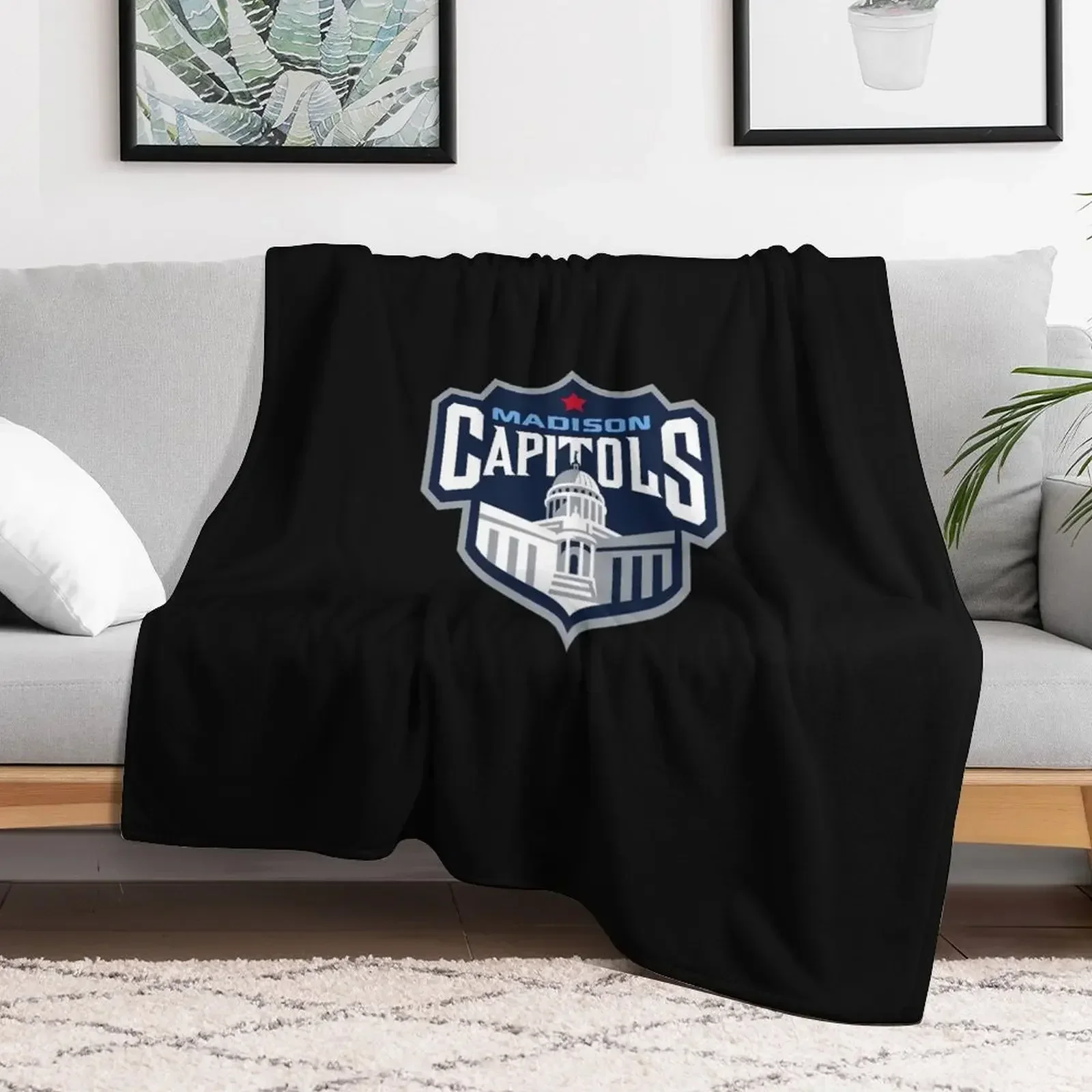 Madison Capitols Essential T-Shirt Throw Blanket Retros Winter beds sofa bed Extra Large Throw Blankets