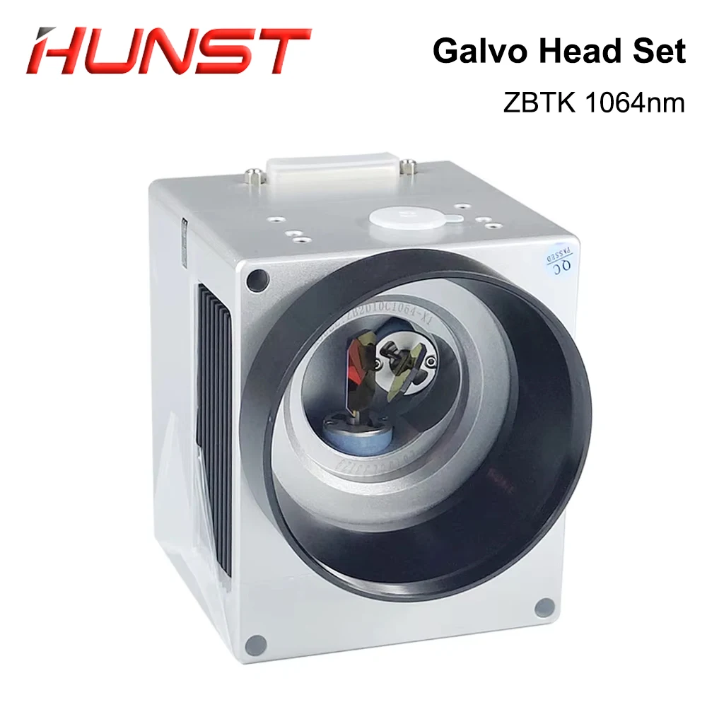 HUNST Fiber Laser Scan Galvo Head Set ZBTK 1064nm Apeature 10mm Galvanometer Scanner with Power Supply.